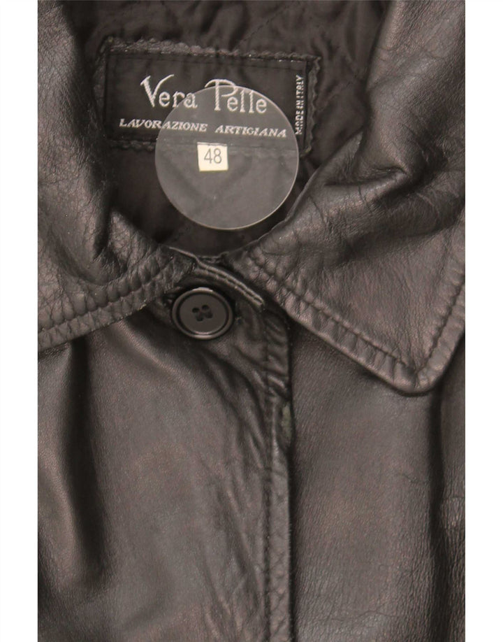 Manteau en cuir femme vintage IT 48 XL Cuir noir