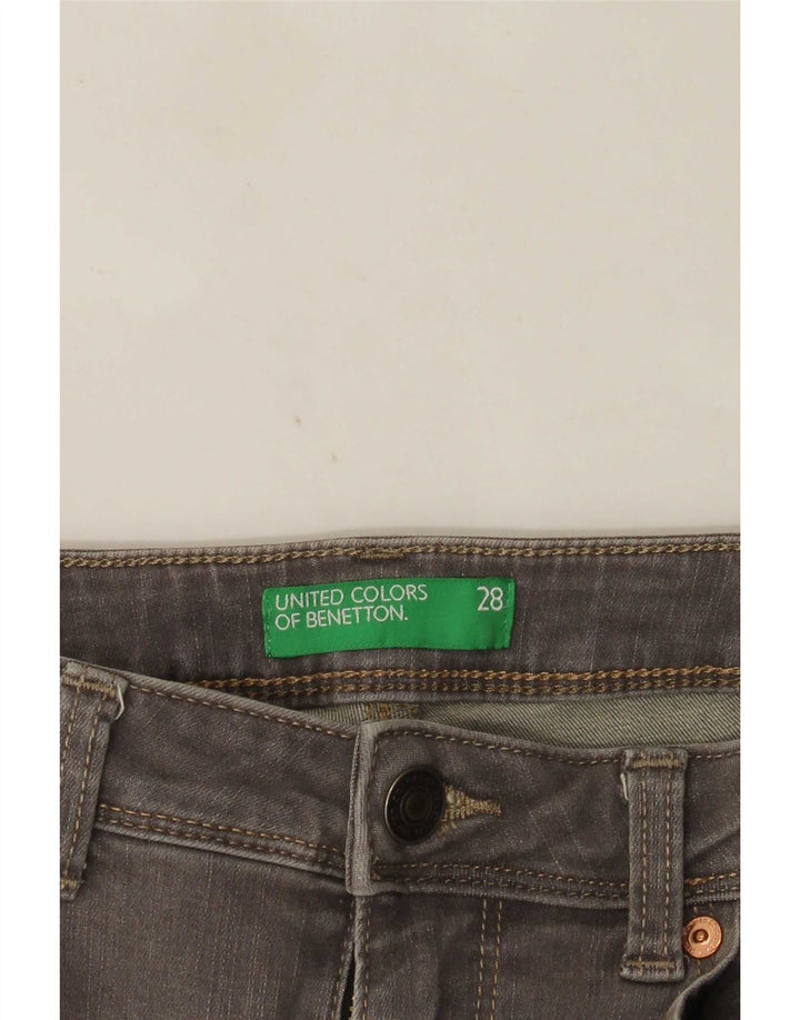 Benetton Jean Skinny Bootcut Femme W28 L33 Gris