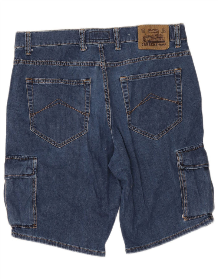 Carrera Hommes 618 Denim Cargo Shorts W34 Grand Bleu Coton