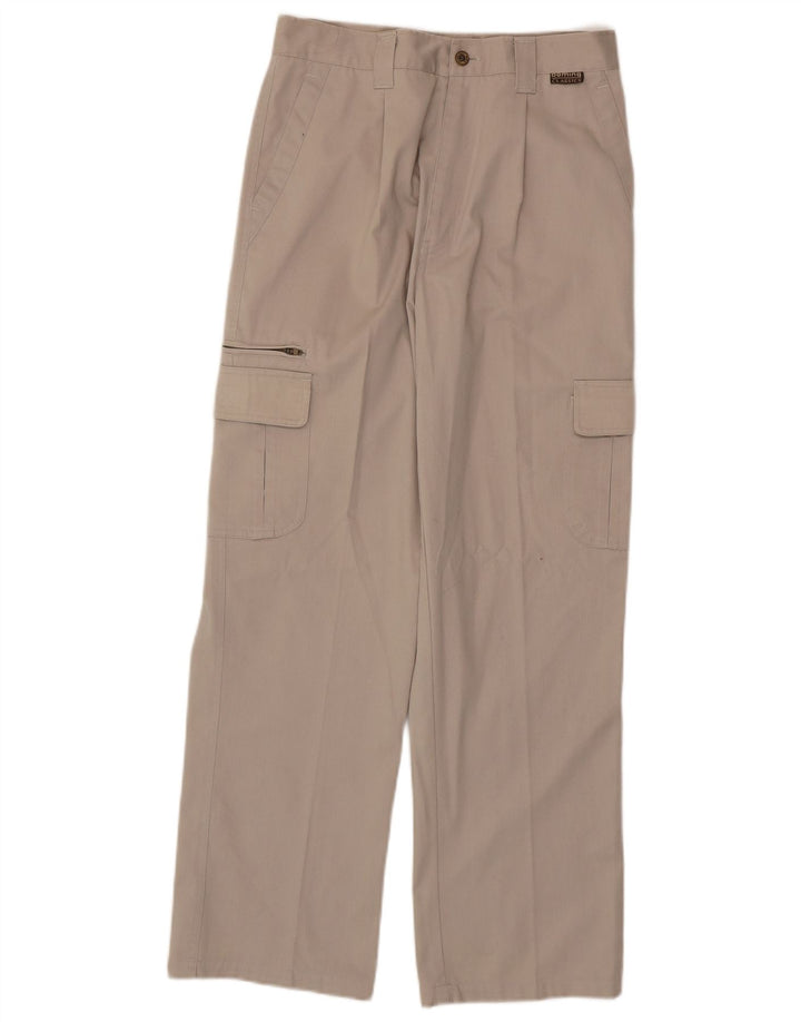 VINTAGE Pantalon cargo droit classique pour homme W29 L29 Beige