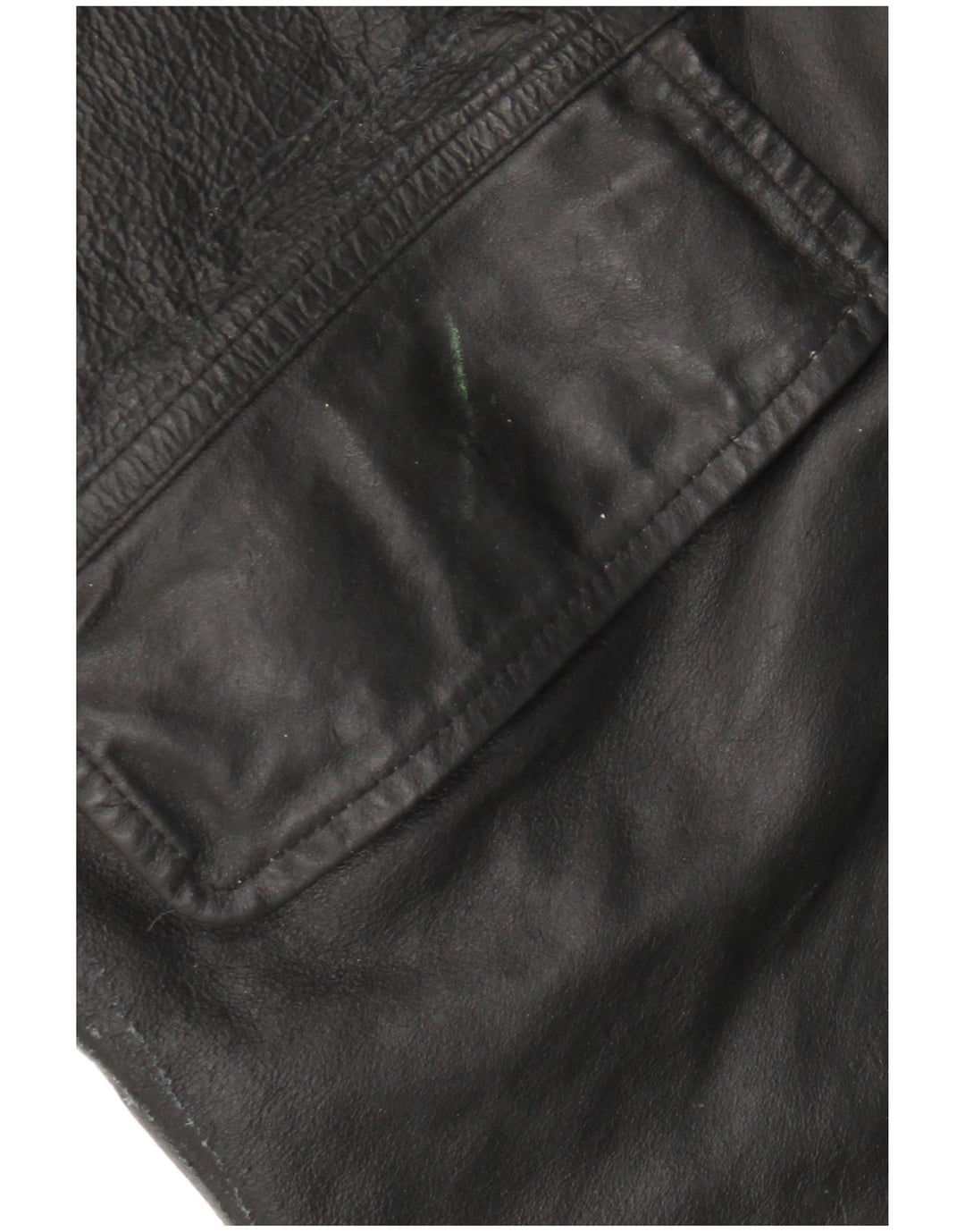 VINTAGE Veste en cuir homme IT 54 2XL Cuir noir