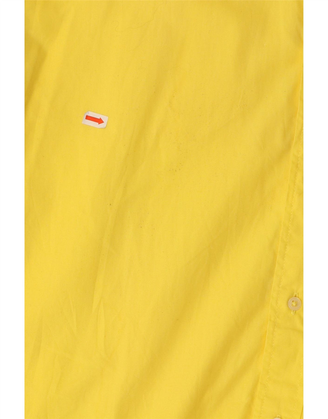 BENETTON Chemise à Manches Courtes Homme XL Jaune Coton