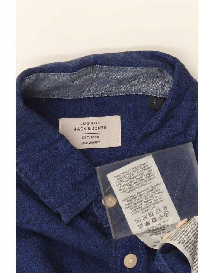 Jack & Jones Chemise Homme Large Bleu Marine Coton