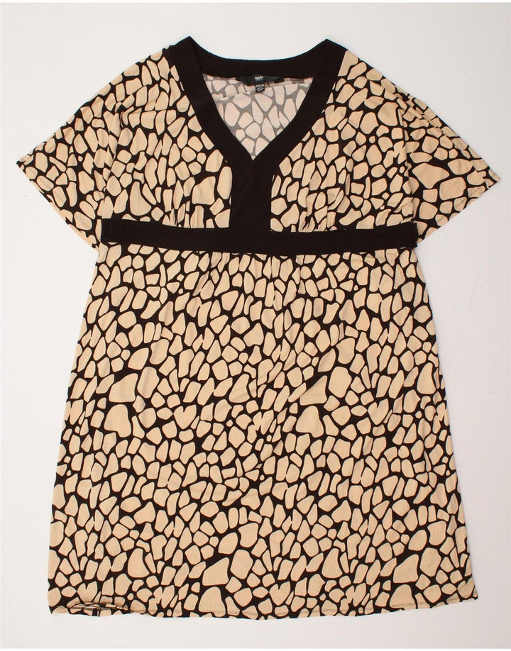 MOSSIMO Robe fourreau pour femme US 24 3XL Beige à pois en polyester