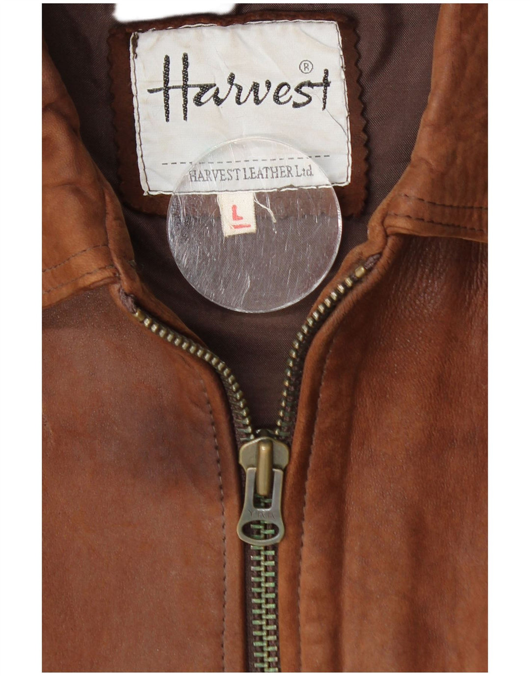 Harvest Veste en cuir pour homme UK 40 Grand cuir marron