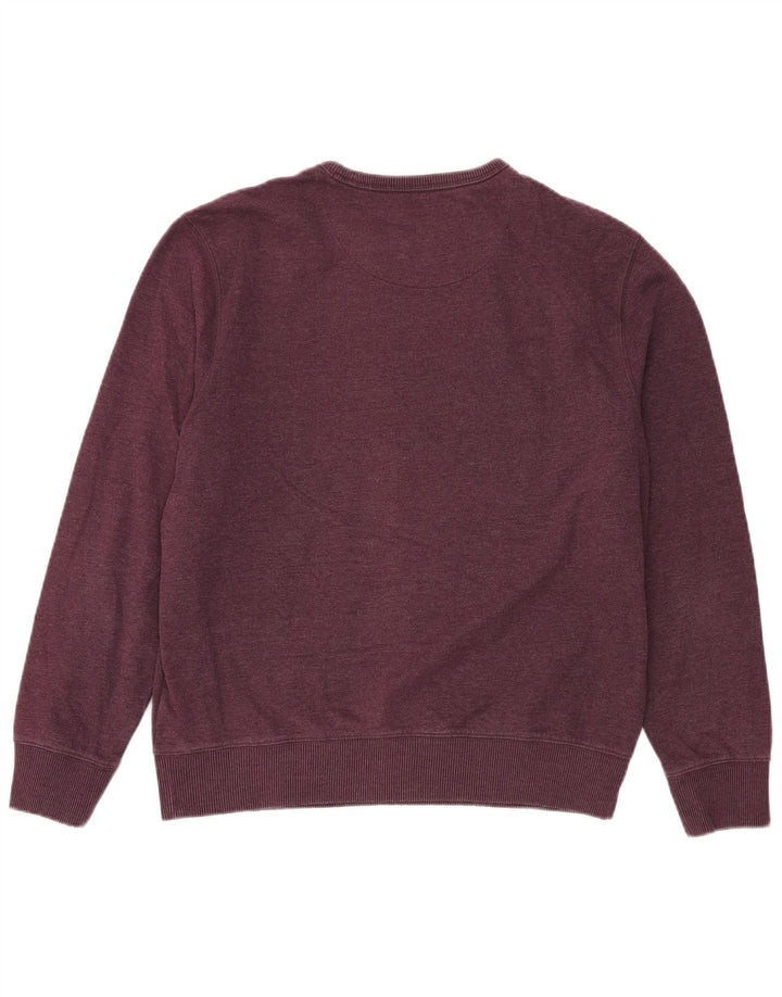 Marks & Spencer Sweat-shirt coupe classique pour homme en coton bordeaux Taille L