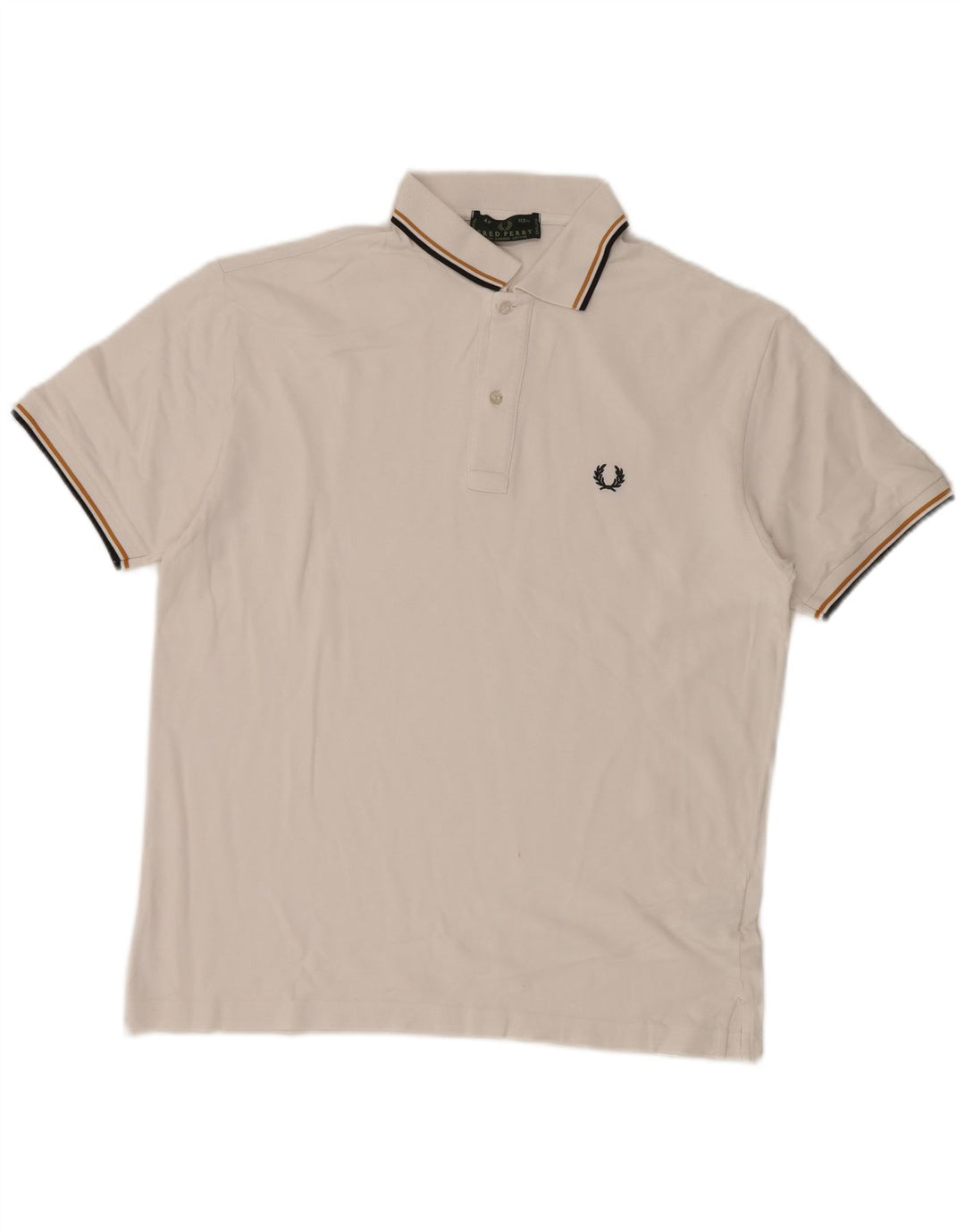 Fred Perry Polo Homme Blanc Moyen Coton