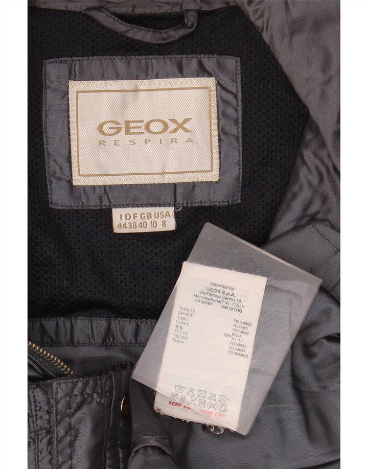 Geox Veste utilitaire surdimensionnée pour femme UK 10 Small Bleu marine Polyamide