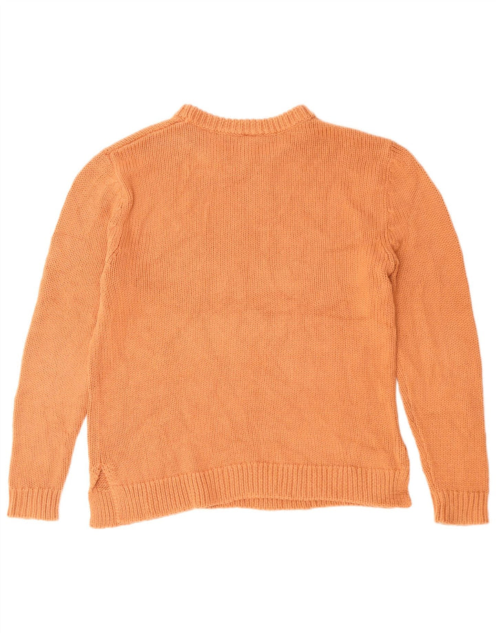 O'Neill Pull à col rond pour femme UK 14 en coton orange moyen