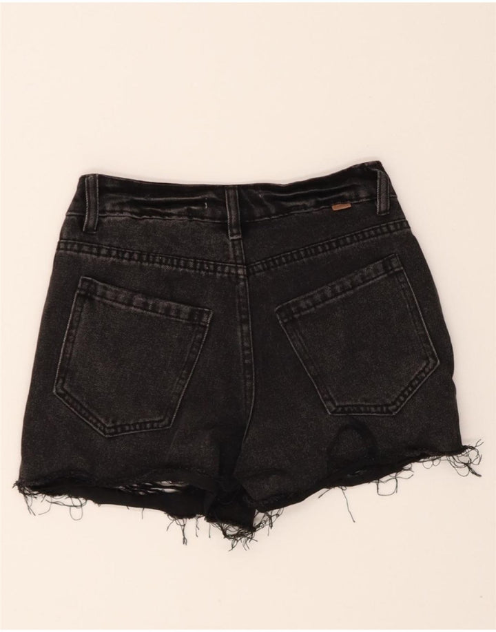 O'NEILL Womens Distressed Denim Shorts W24 XS Black Cotton Vintage O'Neill and Second-Hand O'Neill from Messina Hembry 