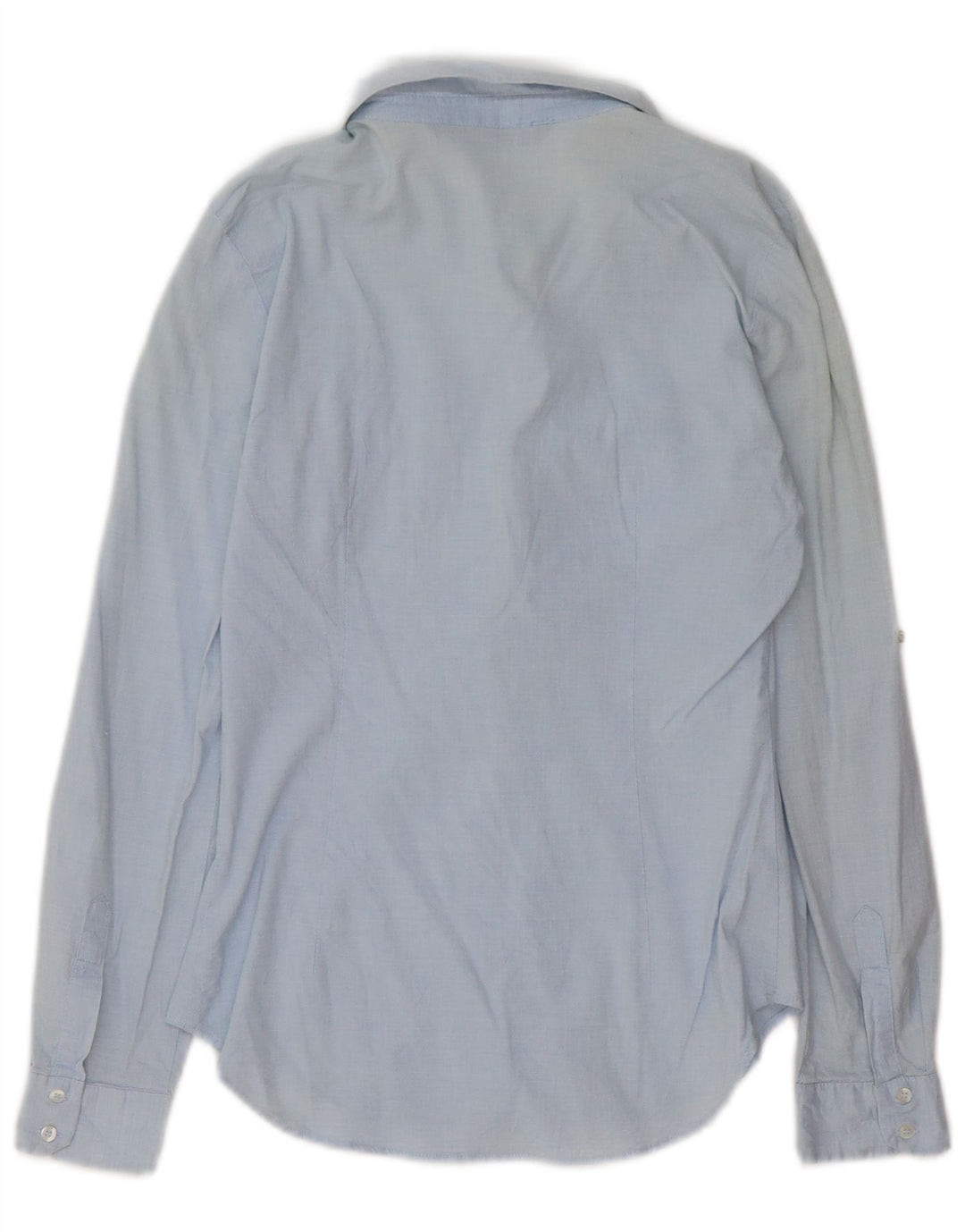 Zara Femme Pull Chemise UK 10 Petit Bleu