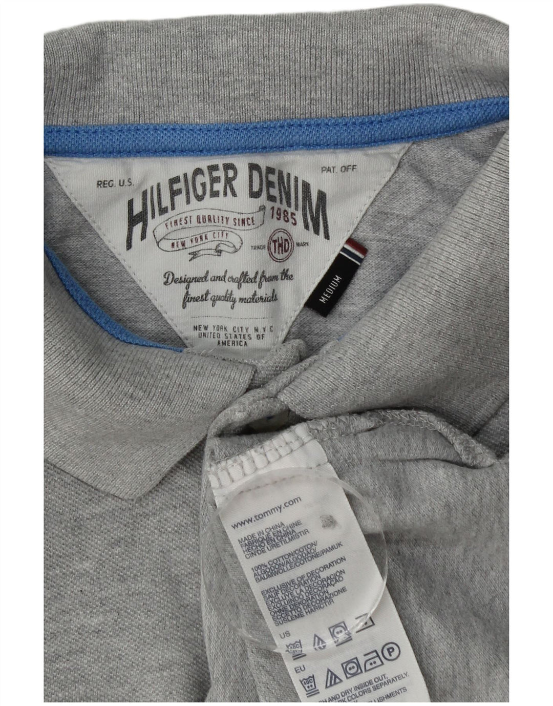 Tommy Hilfiger Polo Graphique Homme Gris Moyen Moucheté Coton
