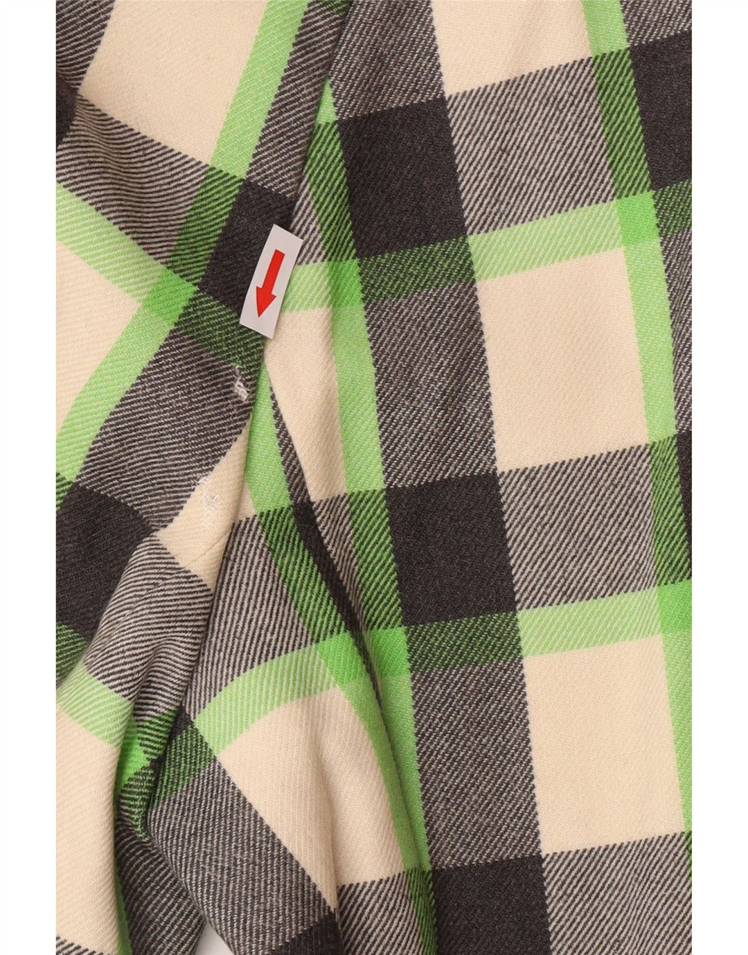 vintage Womens Overcoat UK 12 Moyen Multicolore Check New Wool