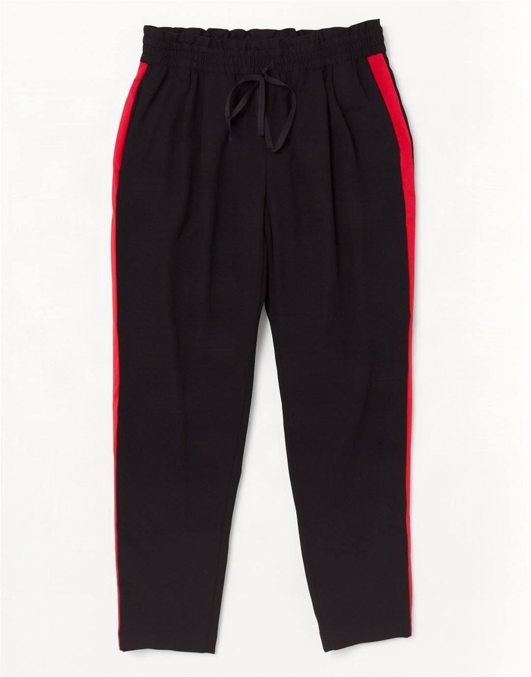 Zara Pantalon de survêtement pour femme UK 12 Medium Noir Colourblock
