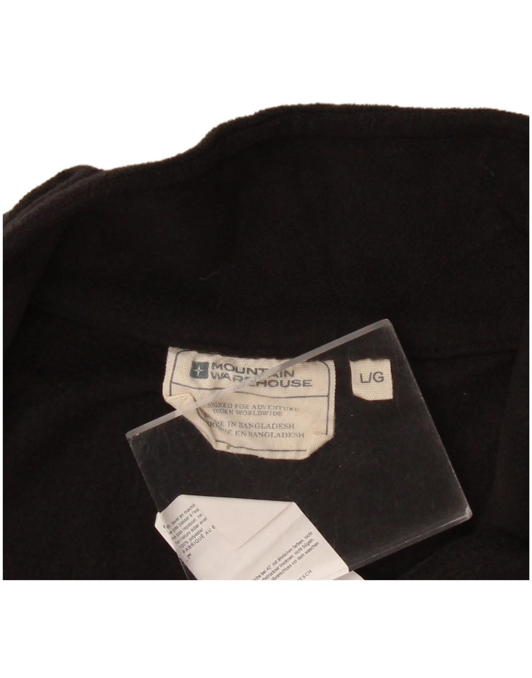 Mountain Warehouse Pull polaire à col zippé pour homme Taille L Noir Polyester