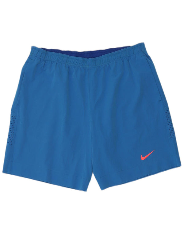 Nike Short de sport Dri Fit pour homme XL Bleu Polyester
