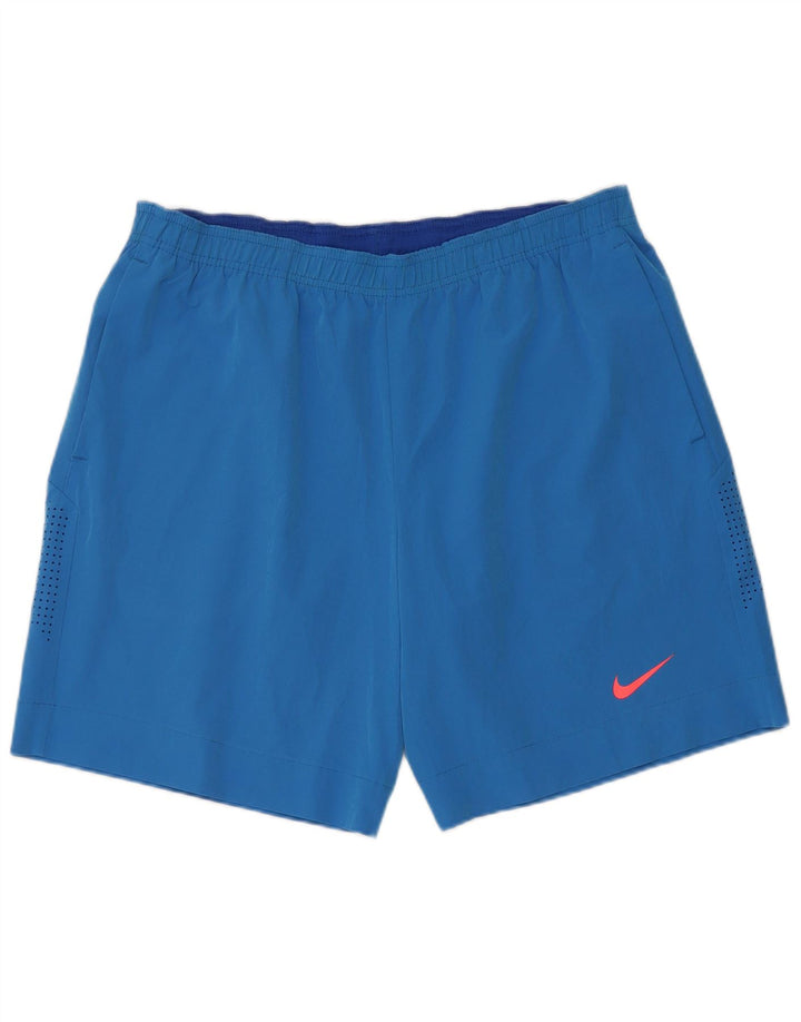 Nike Short de sport Dri Fit pour homme XL Bleu Polyester