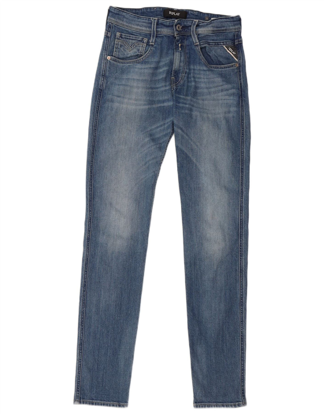 REPLAY Femme Anbass Jean Skinny W28 L32 Bleu