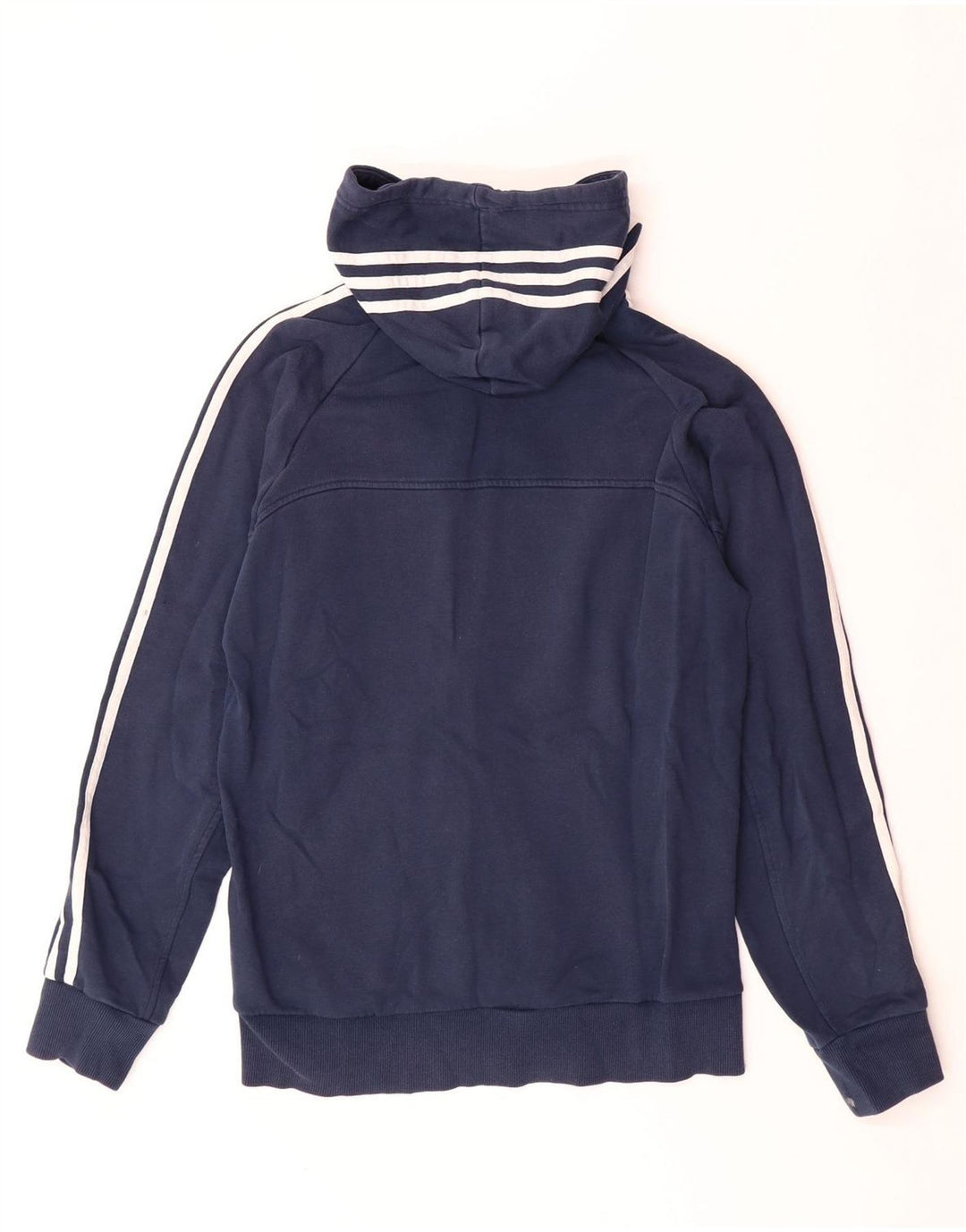 ADIDAS Pull à capuche zippé pour homme Petit coton bleu marine
