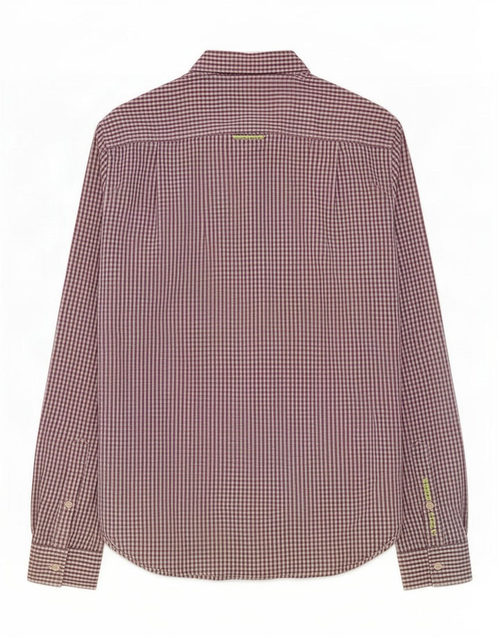 Superdry Chemise Homme Petit Violet Vichy Coton