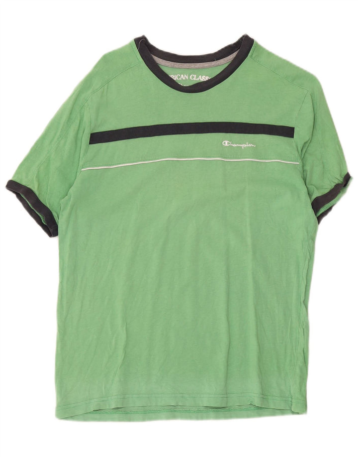 Champion T-Shirt Homme Vert Moyen Colourblock