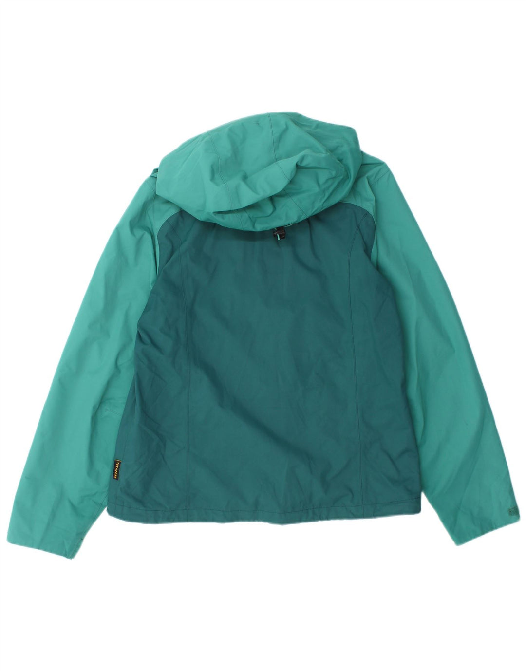 Jack Wolfskin Veste de pluie à capuche pour femme UK 10 Small Turquoise Colourblock
