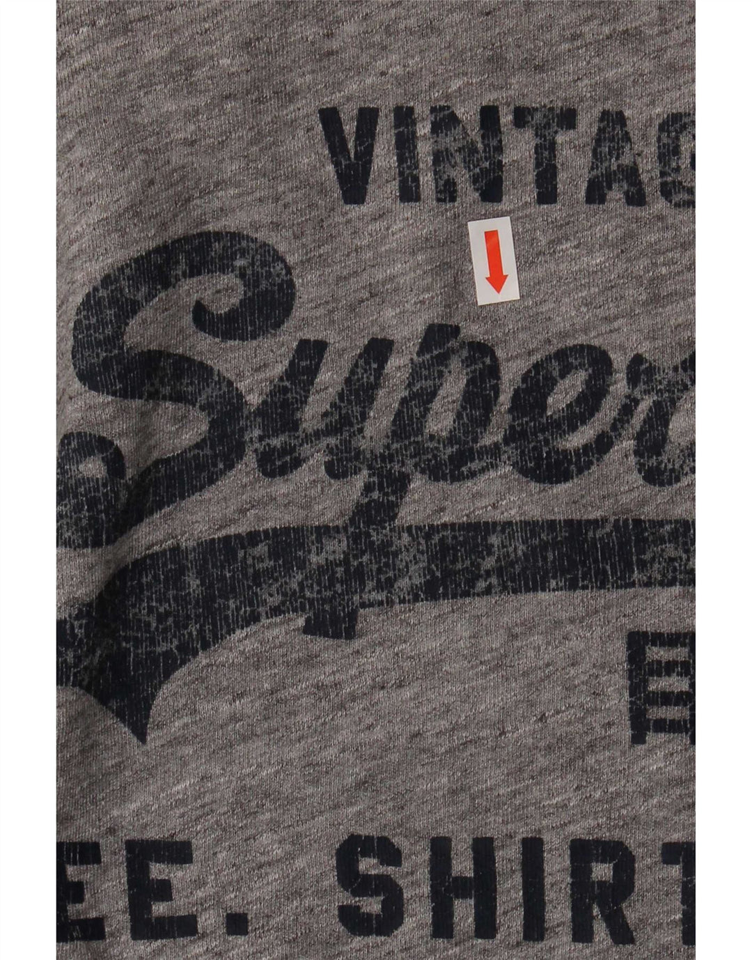 Superdry Haut graphique à manches longues pour hommes en coton moucheté gris moyen