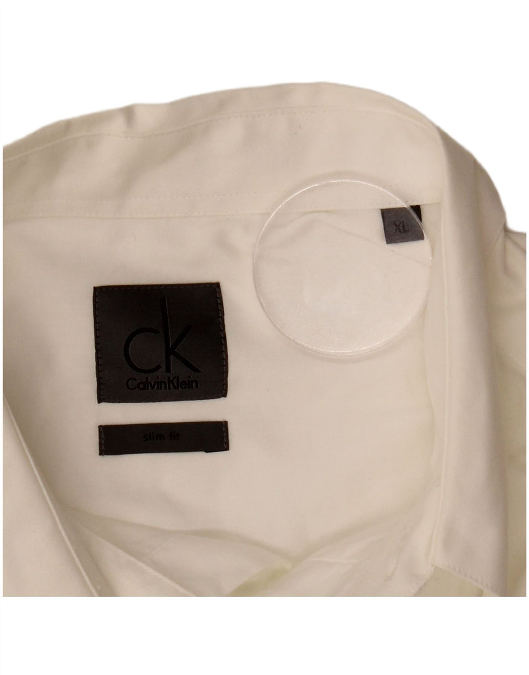 CALVIN KLEIN Chemise Slim Fit Homme Blanc XL