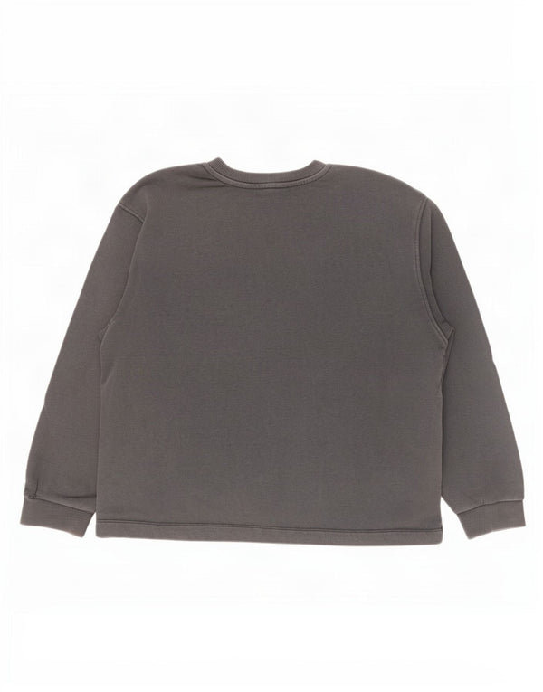 Zara Sweat-shirt surdimensionné graphique pour femme UK 14 Gris moyen