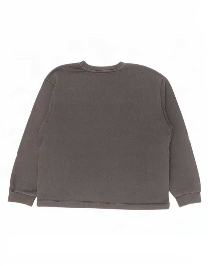 Zara Sweat-shirt surdimensionné graphique pour femme UK 14 Gris moyen