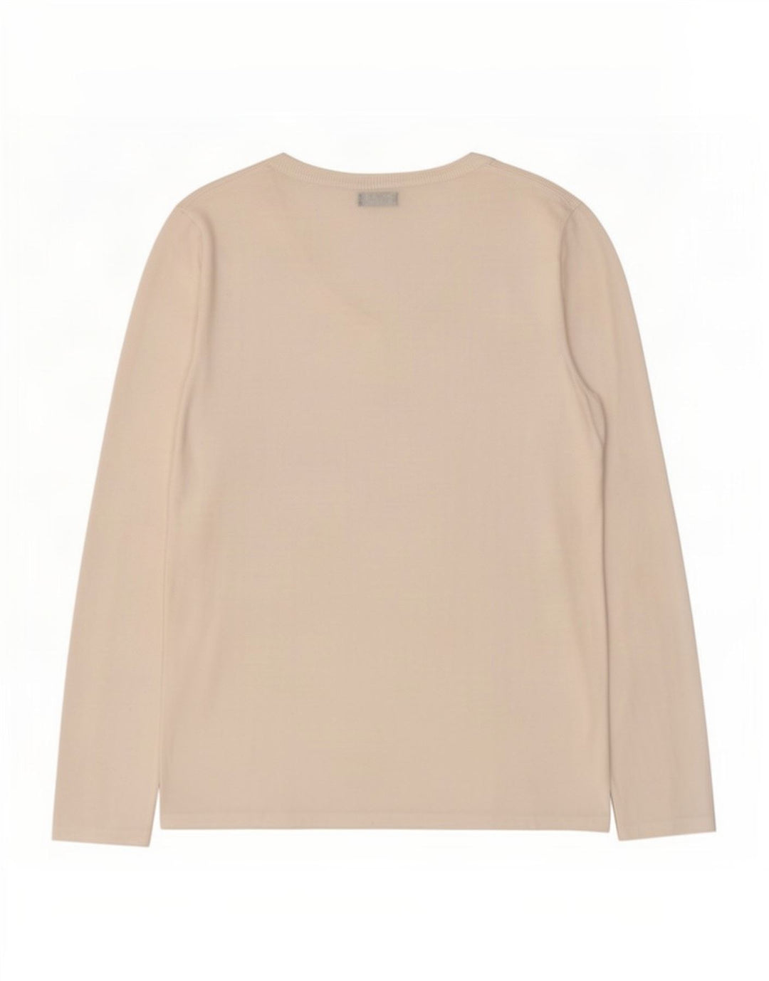 Benetton Haut à manches longues pour femme UK 14 Medium Blanc