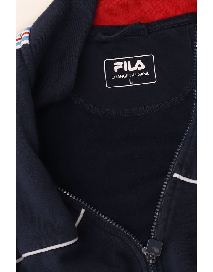 Fila Homme Survêtement Top Veste Large Bleu Marine Rayé