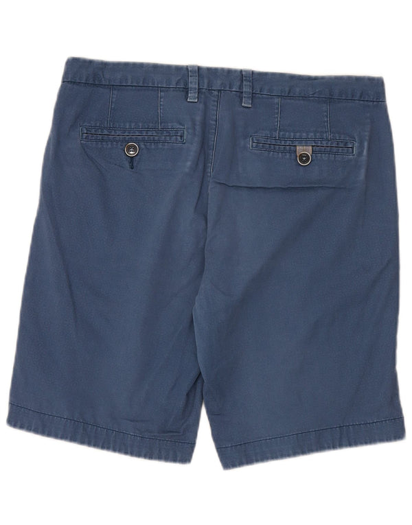 Ted Baker Mens Chino Shorts W32 Medium Blue Geometric Cotton