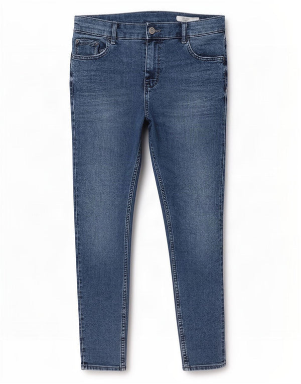 Marks & Spencer Jean skinny court The Ivy pour femme UK 14 Large W32 L26 Bleu