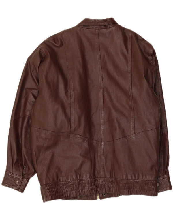 veste en cuir homme vintage UK 42 XL Marron