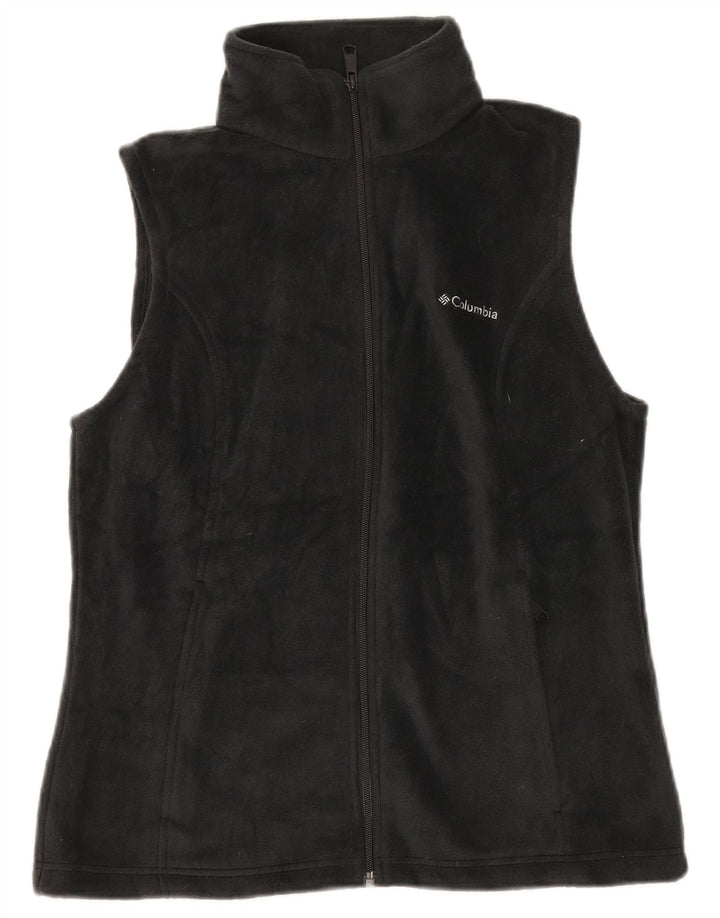 COLUMBIA Gilet Polaire Femme UK 14 Moyen Noir Polyester