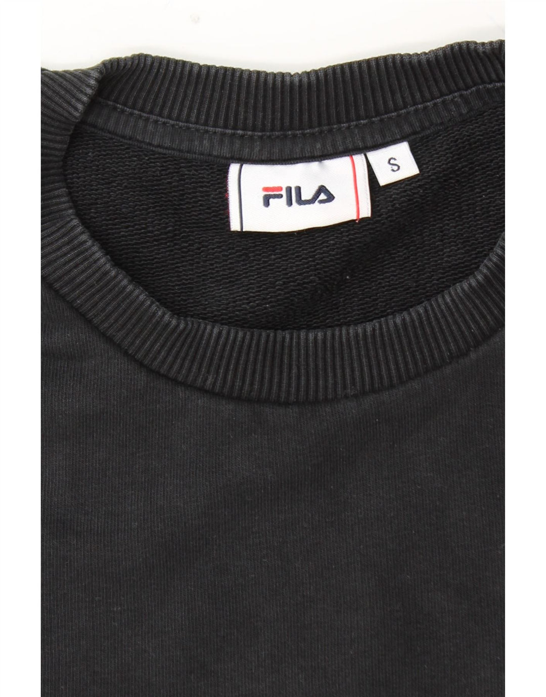 FILA Sweat-shirt graphique pour homme en coton color block Noir Taille S