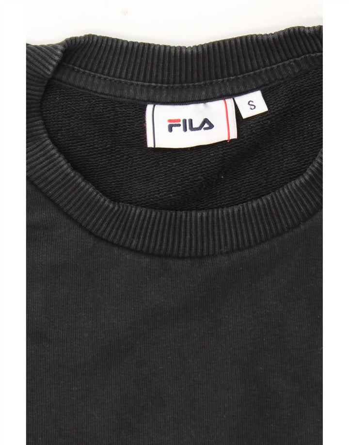 FILA Sweat-shirt graphique pour homme en coton color block Noir Taille S