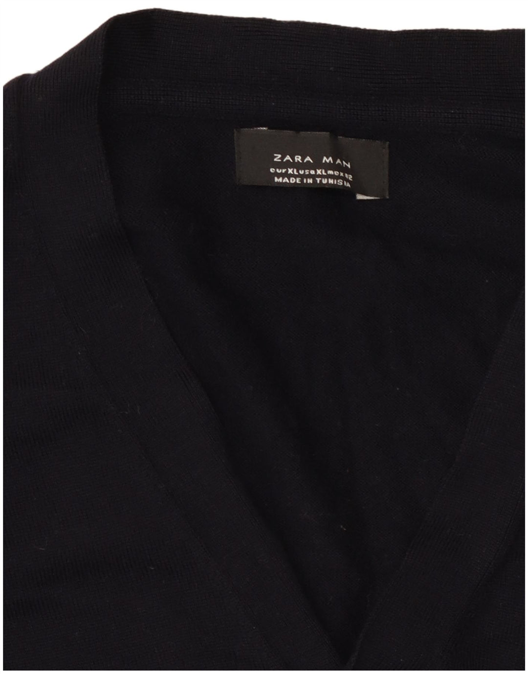 Zara Homme Cardigan Pull XL Bleu Marine