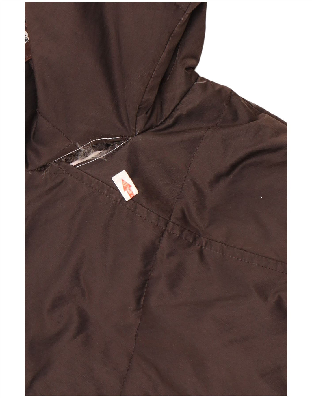 Refrigue Veste matelassée surdimensionnée à capuche pour femme UK 6 XS Marron Polyester