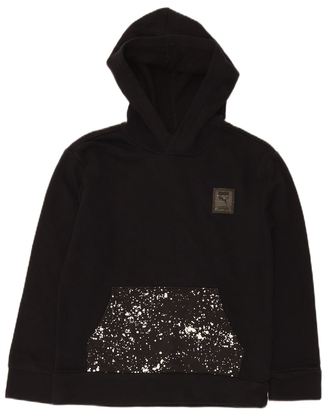 PUMA Sweat à capuche graphique pour garçon 10-11 ans Noir moyen à pois