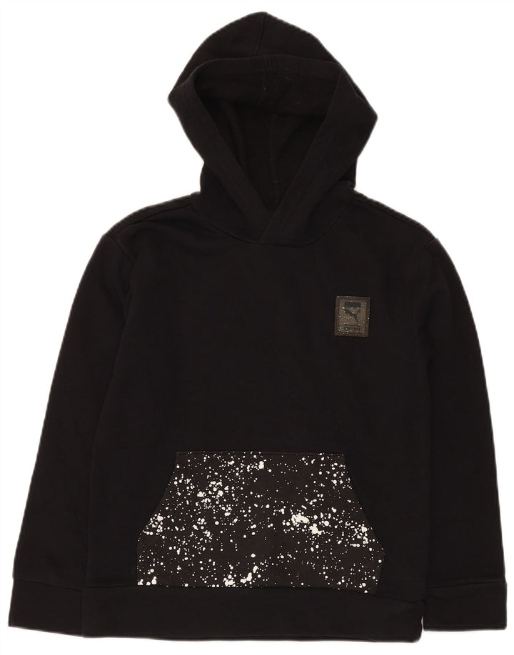 PUMA Sweat à capuche graphique pour garçon 10-11 ans Noir moyen à pois
