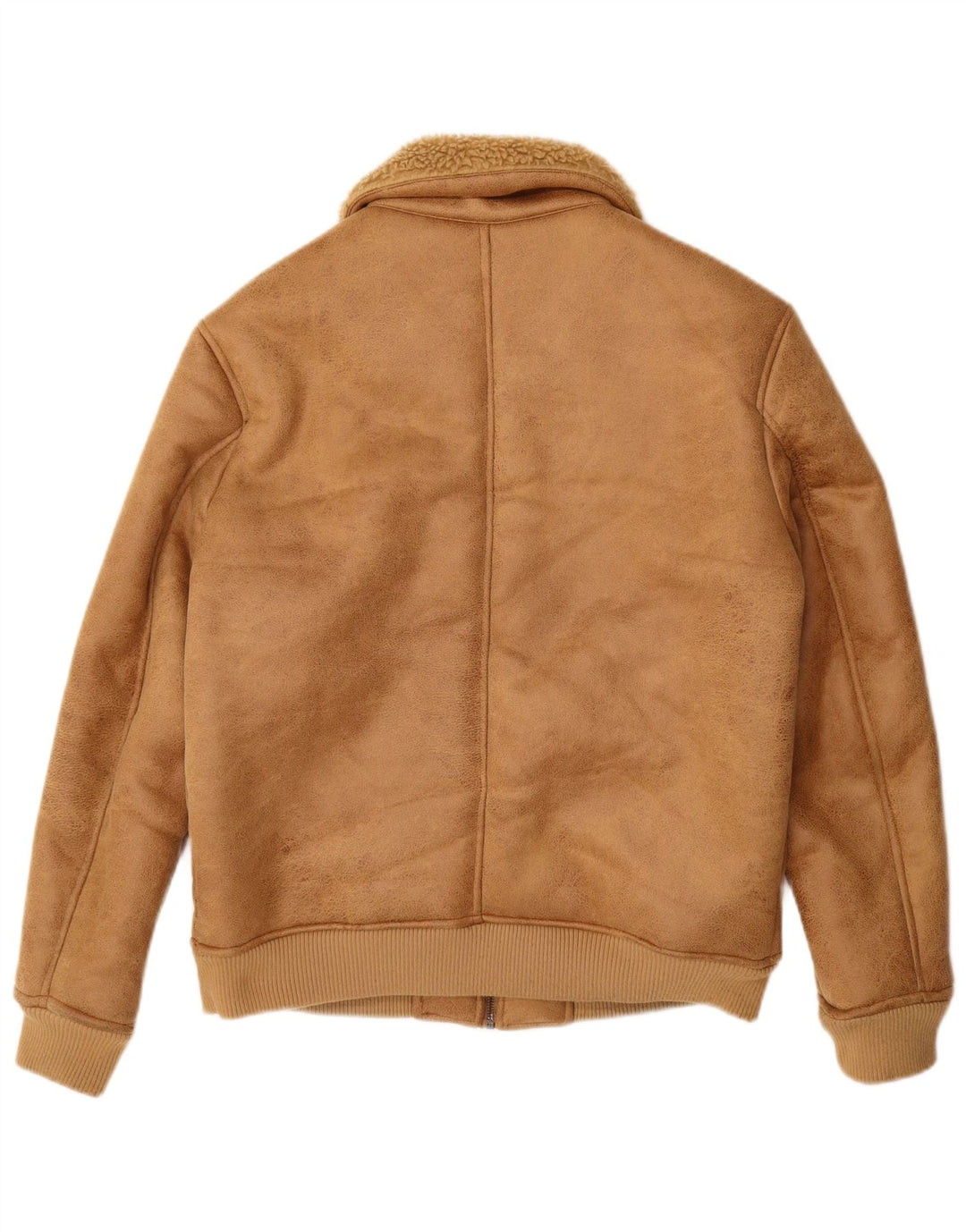 Piombo Veste Sherpa en Fausse Fourrure Homme UK 38 Polyester Beige Moyen