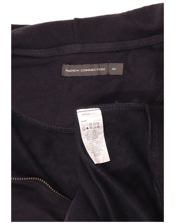 French Connection Sweat à Capuche Zippé Homme Bleu Marine Moyen Coton