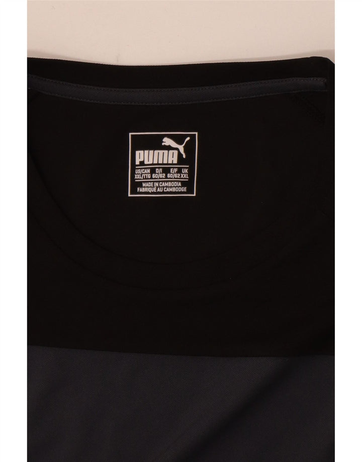 PUMA T-shirt pour homme 2XL Noir Colourblock