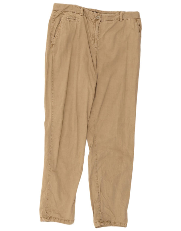 Marks & Spencer Pantalon chino droit pour femme UK 14 Large W32 L29 Beige