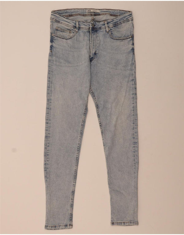 Zara Jean skinny homme EU 46 XL W36 L32 Bleu Coton