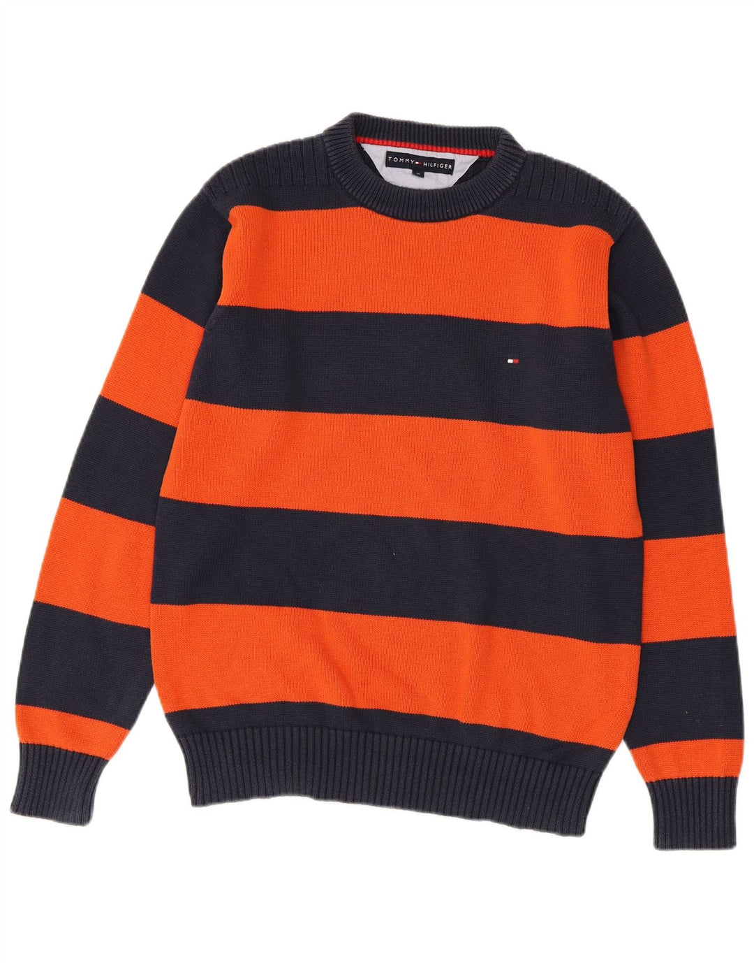 Tommy Hilfiger Pull Ras du Cou Homme Bleu Marine Moyen Colorblock
