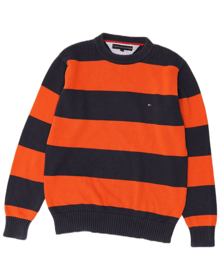 Tommy Hilfiger Pull Ras du Cou Homme Bleu Marine Moyen Colorblock