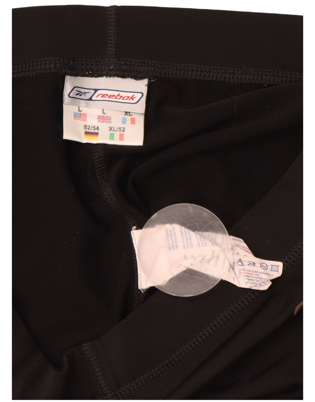 Reebok Short de sport pour femme UK 44 Large Noir Polyester